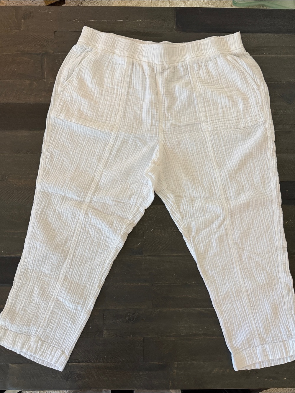 Wonderly White Kids Gauze Jogger Pants